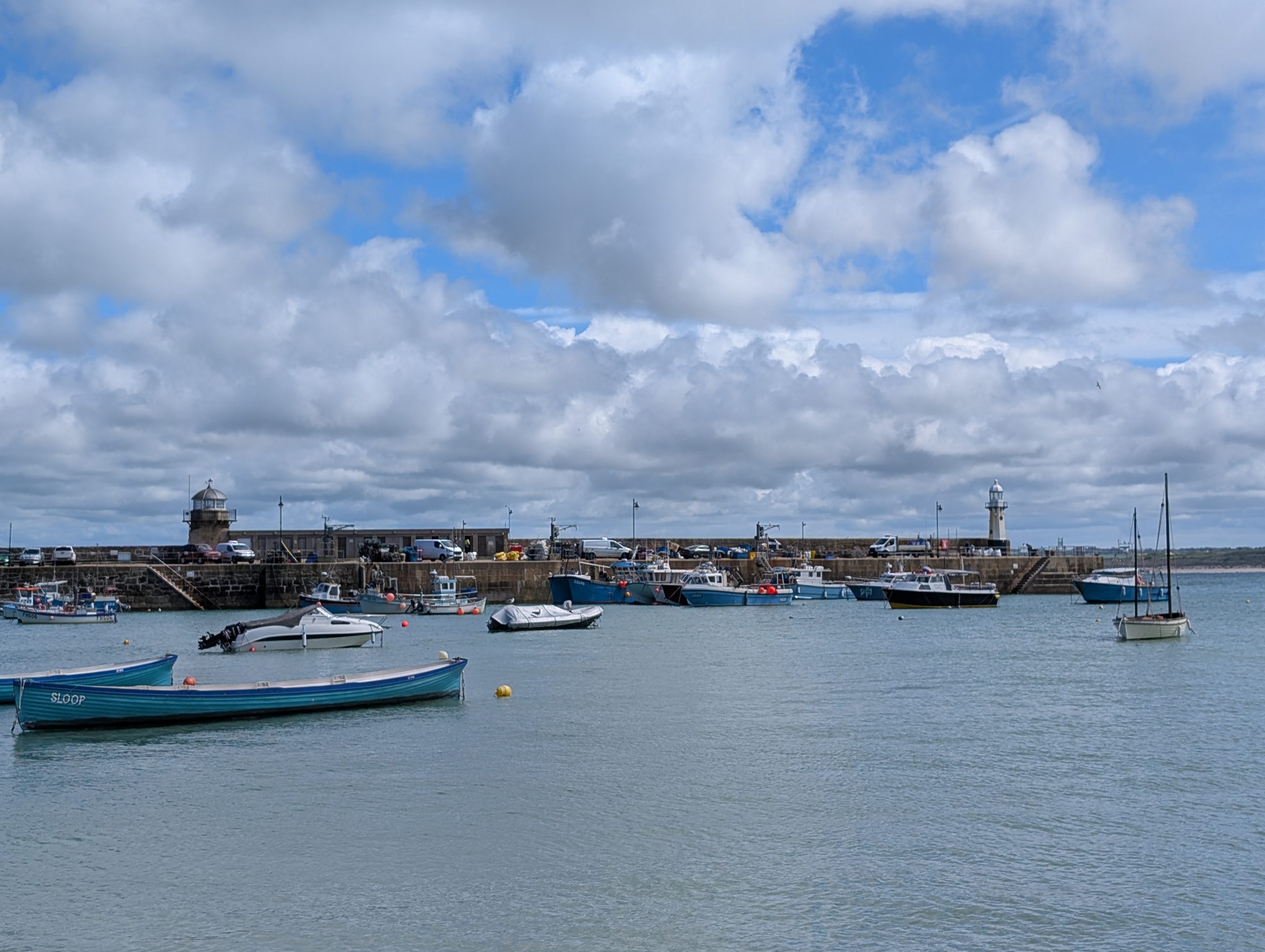 Image of the harbour overlooked by Sloop Inn